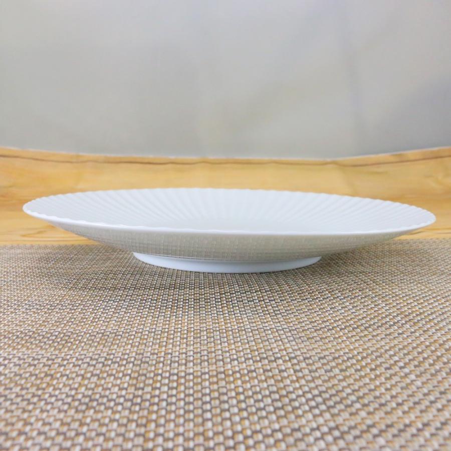 平皿 有田焼 波佐見焼 白磁シノギ和皿（大） 丸皿 大皿 手彫り ｜和