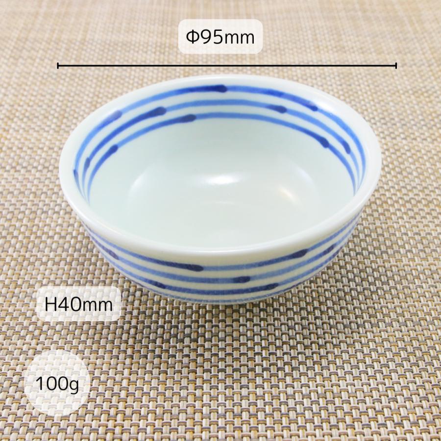 小鉢 有田焼 波佐見焼 丸鉢 和染ライン小付（青） 軽量 軽い 豆鉢