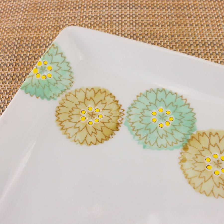 平皿 有田焼 波佐見焼 正角皿 パステル角皿（緑） 正方形｜和食器 陶器