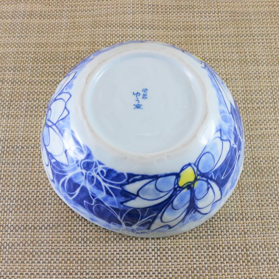 有田焼 青色 花形 ボウル 鉢 有田焼 波佐見焼 変形鉢 鮮花鉢（大） 軽量｜和食器 陶器 三階菱