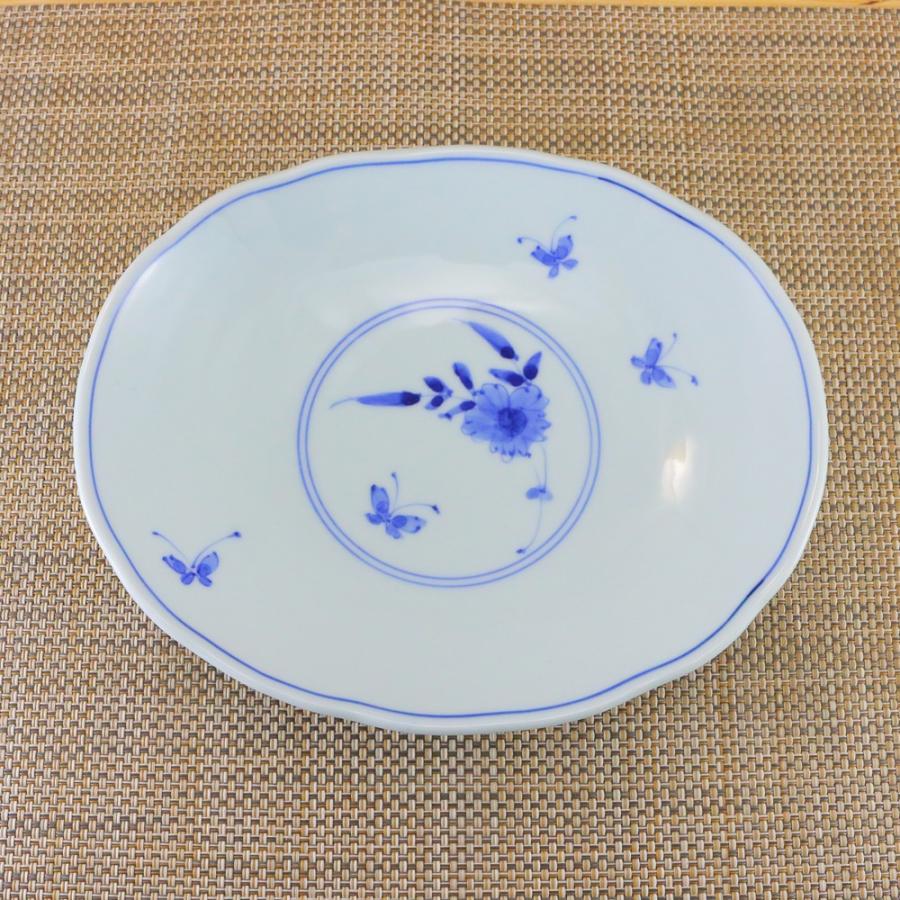 平皿 有田焼 波佐見焼 楕円皿 オリジナル 小蝶花楕円皿 花柄 中 平皿 有田焼 波佐見焼 楕円皿 オリジナル 小蝶花楕円皿 花柄 中