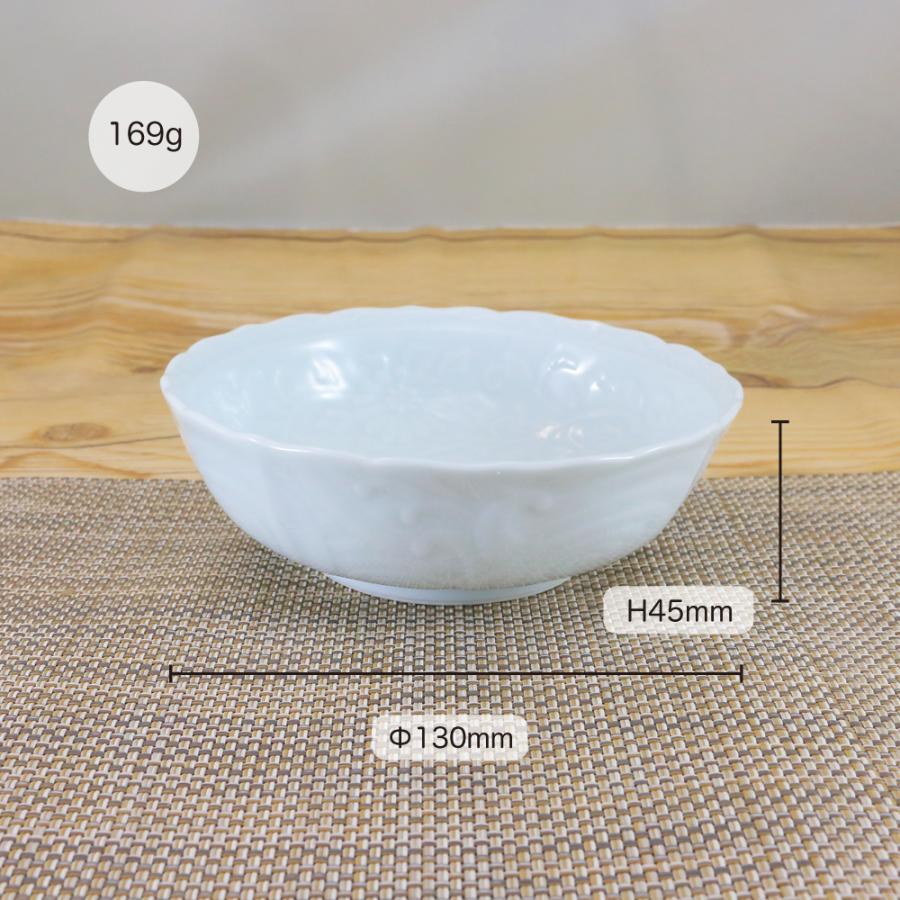 鉢 有田焼 崋山窯 丸鉢 白磁唐草彫鉢（小） 取り皿 ボウル｜和食器