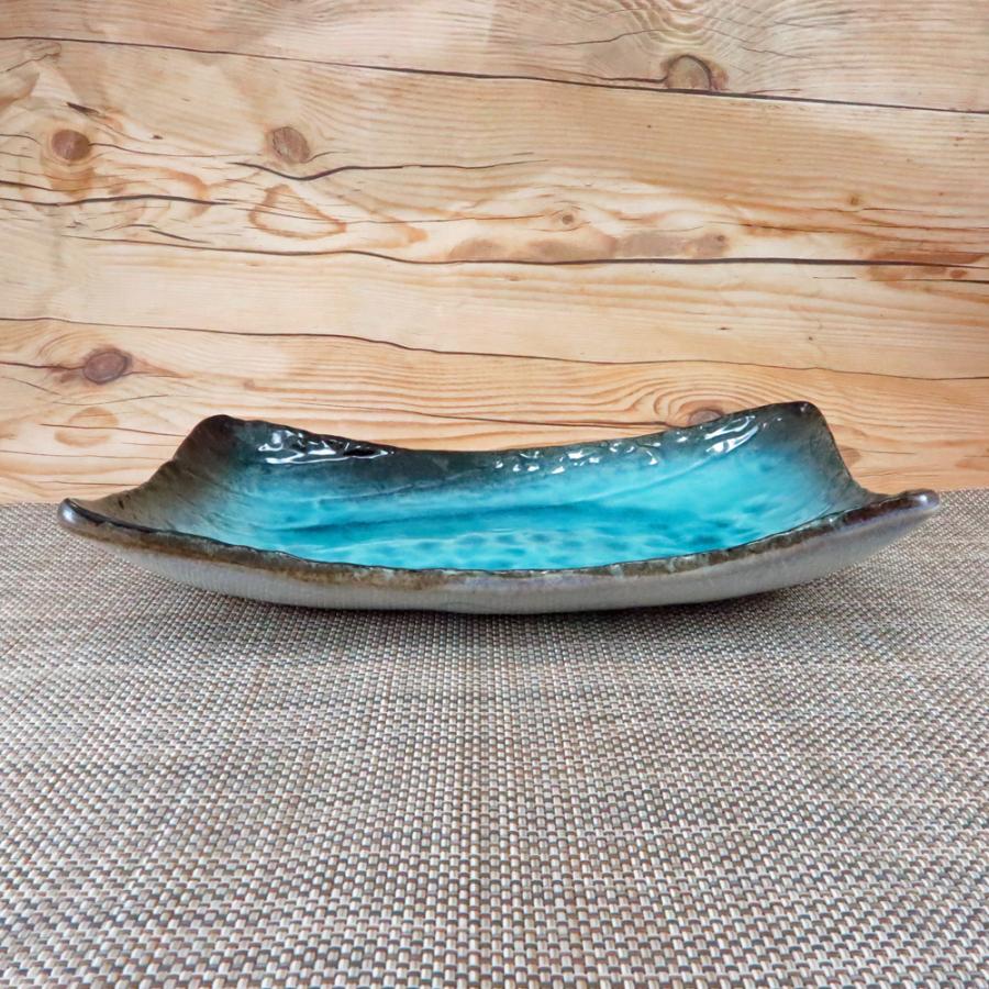 焼き物皿 美濃焼 長角皿 均窯スカイ長角皿（大） 土物 魚 串｜和食器