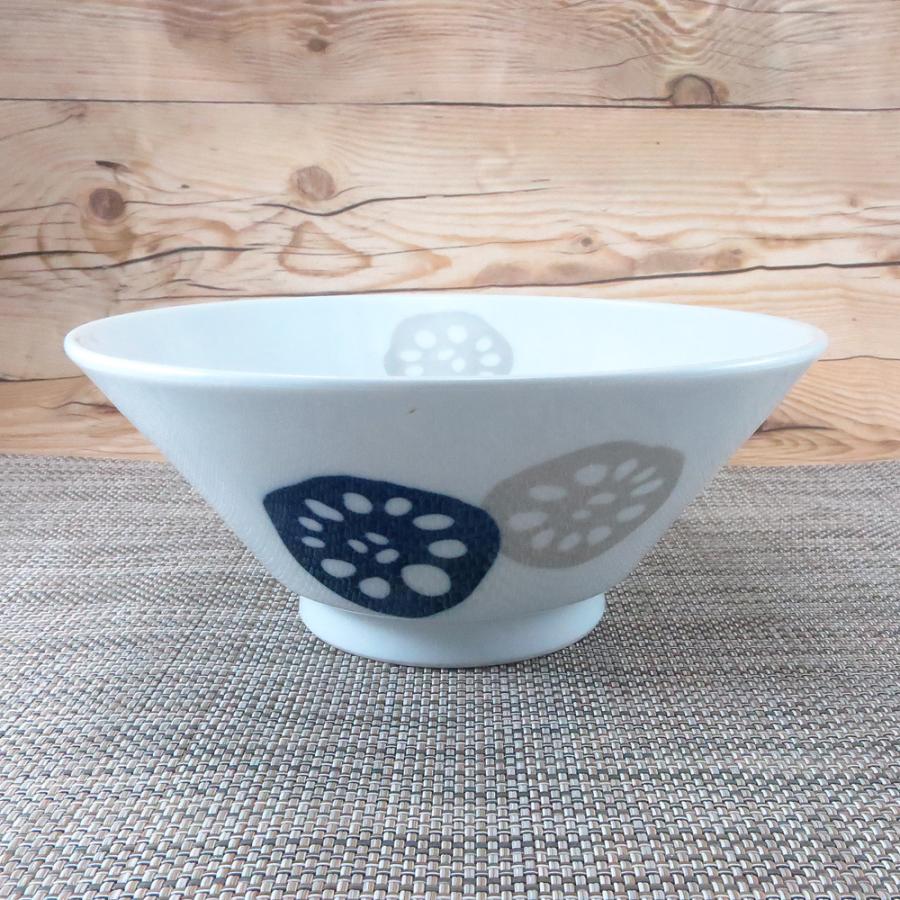 丼（どんぶり） 美濃焼 れんこん軽量6.3寸反丼（青） ラーメン鉢｜和