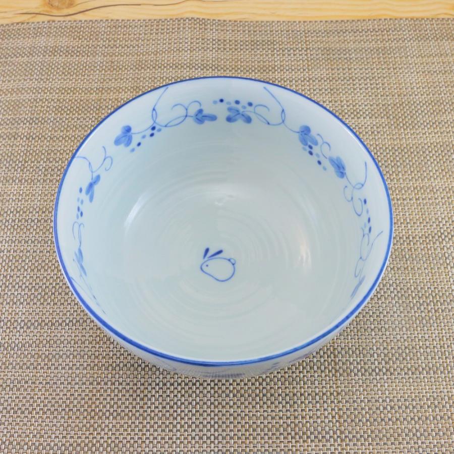 丼（どんぶり） 美濃焼 染うさぎお好み丼（大） 染付 うさぎ柄 可愛い