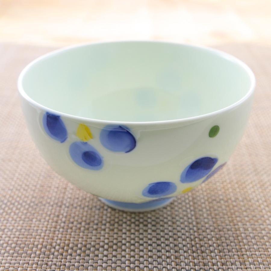 茶碗 有田焼 一珍梅濃軽量茶碗（大・青） 軽い 軽量 梅 花柄 大きめ