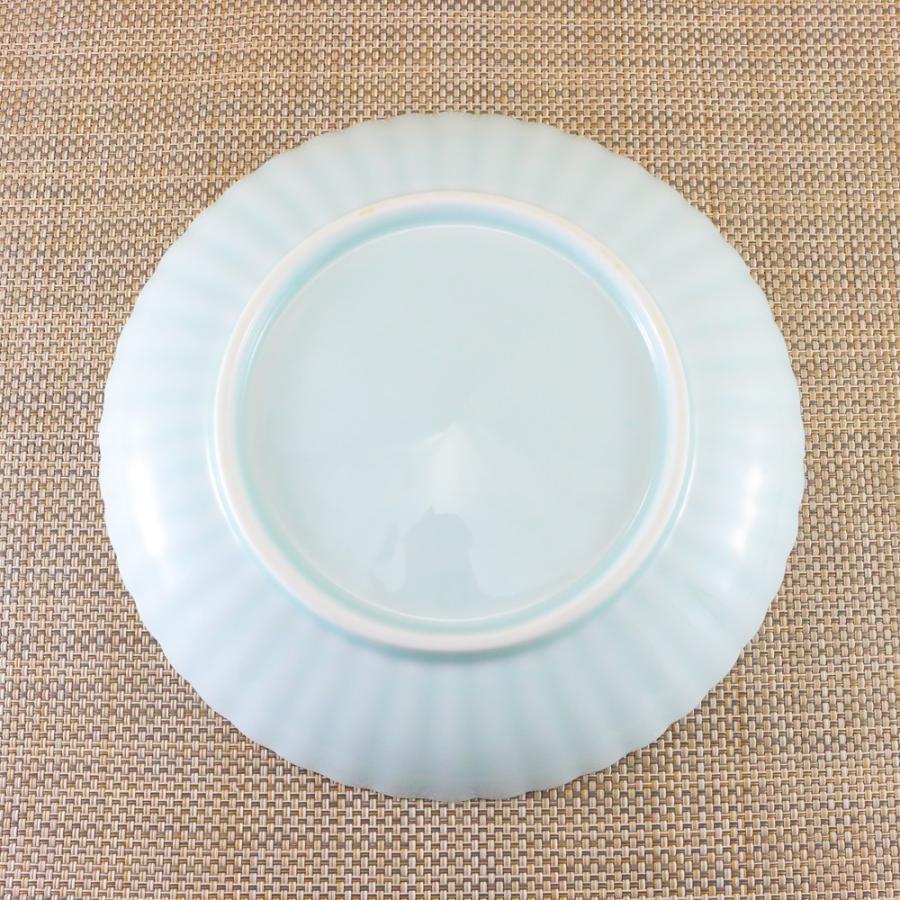 平皿 有田焼 丸皿 青磁二重菊皿（大） 中皿 取皿｜和食器 陶器 三階菱