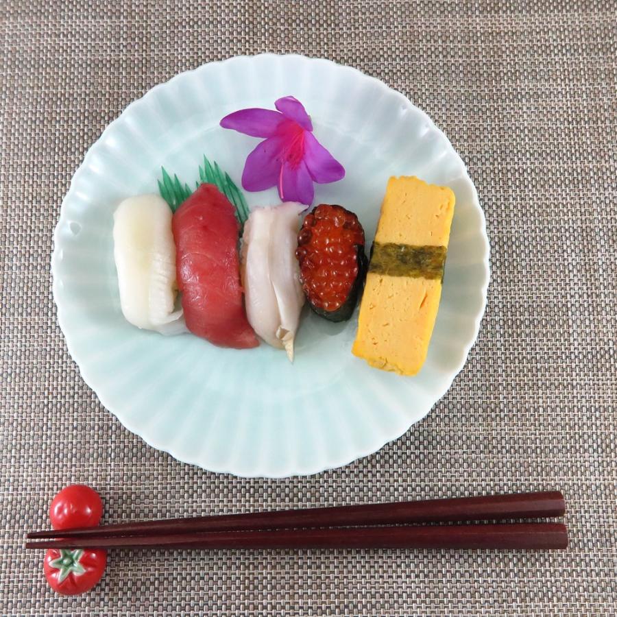 青磁 菊皿 中皿 大皿 プレート 24cm ４客セット 青磁 菊皿 中皿 大皿 プレート 24cm 4客セット