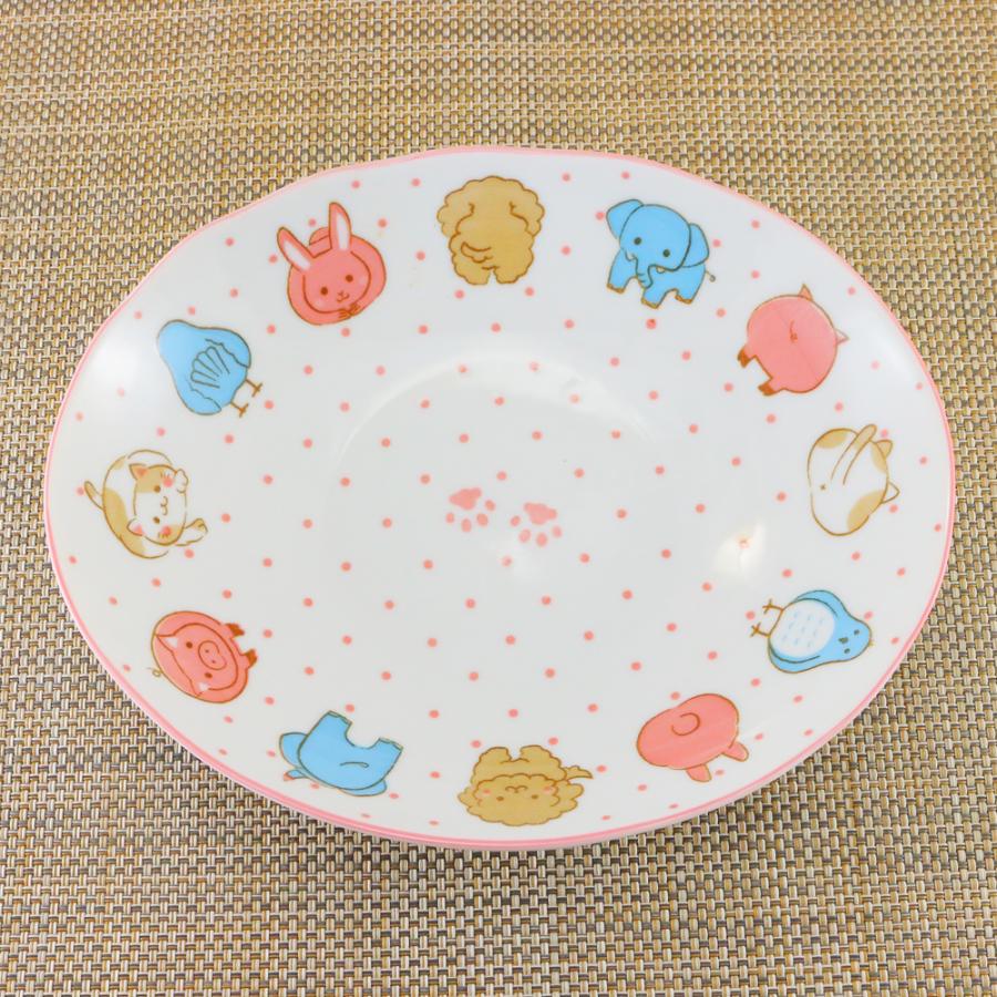 皿 小鉢 美濃焼 子供用食器 アニマルフェイス（6寸楕円深皿・小鉢
