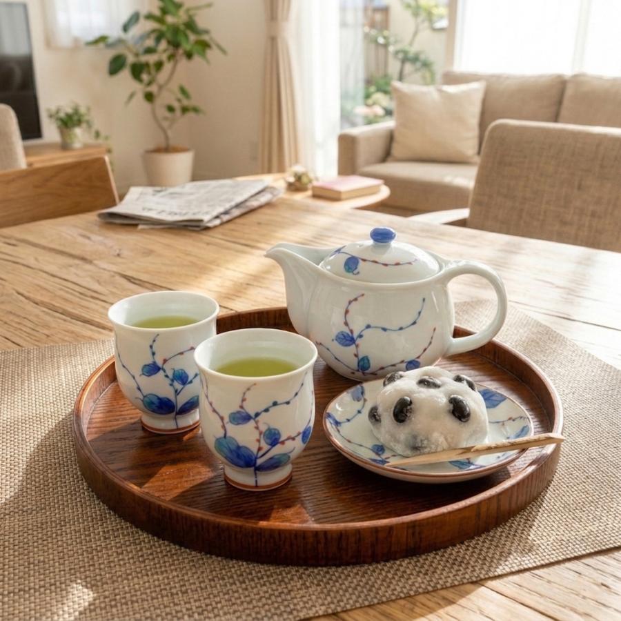 急須 有田焼 波佐見焼 水引草ポット 縁起物 水引 シンプル｜和食器