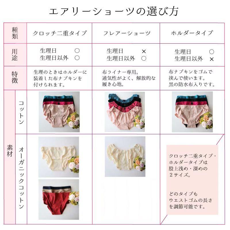 華布（hanafu） 布ナプキン専用 エアリーショーツ クロッチ二重タイプ