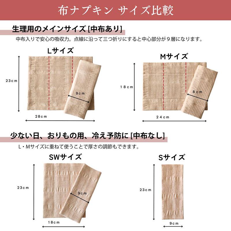 華布（hanafu） 布ナプキン セット Sサイズ 重ね使い 6枚入り