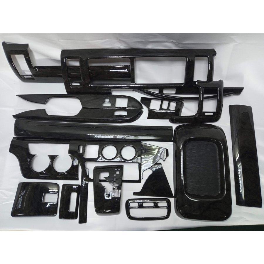 ハイエース 200系 ワイド インテリアパネル 1型 2型 3型 茶木目 18P