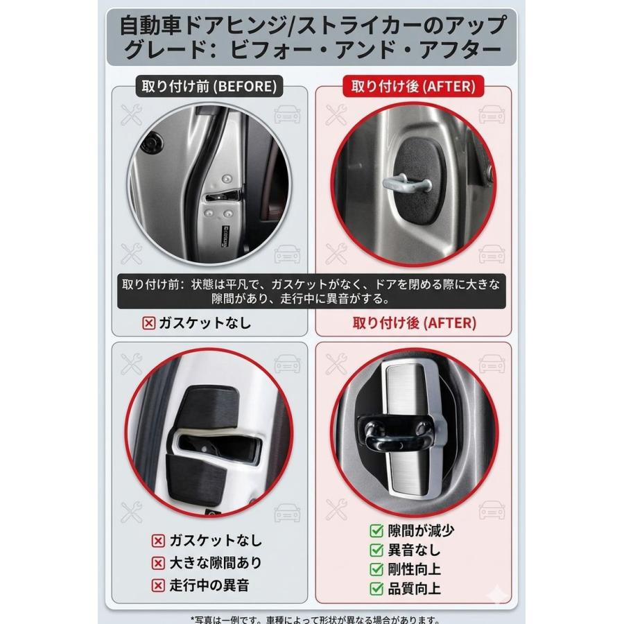 トヨタ・レクサス用 ドアスタビライザー 2個セット TRDタイプ 汎用