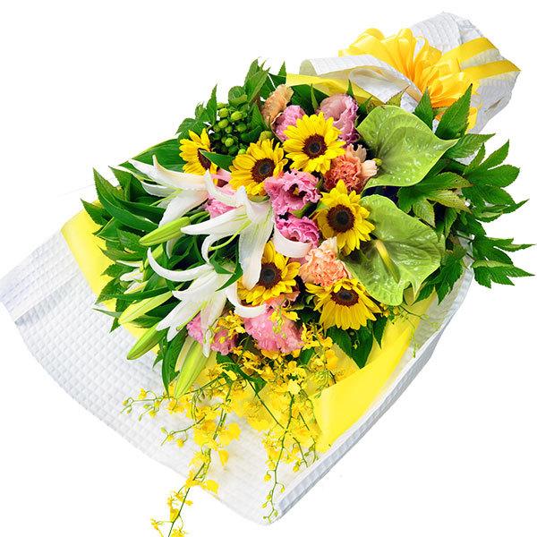 ６月のおすすめ 5172 ひまわりとユリの花束 花キューピット商品 最大91 オフ