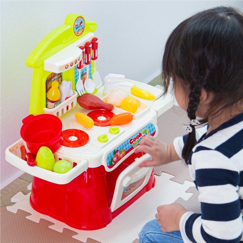 ままごと キッチン ままごとセット おもちゃ プラスチック おままごとセット 光る 音が鳴る 食材 調理器具 なべ フライパン コンロ P ハナ ストア 通販 Yahoo ショッピング