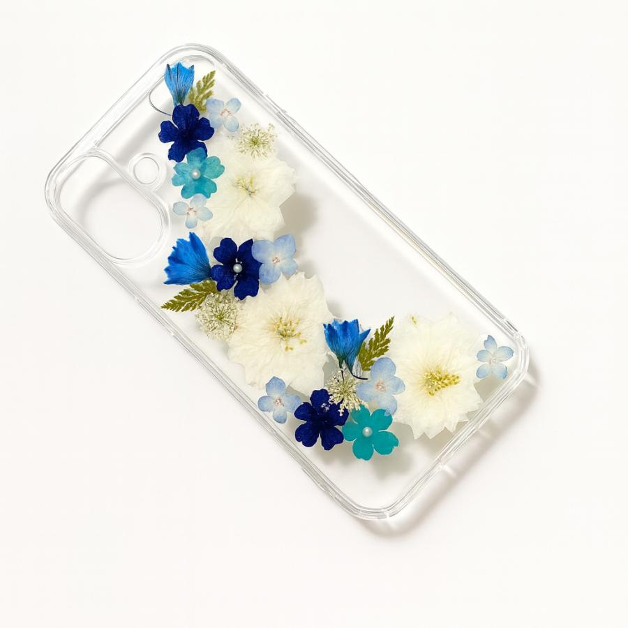 ほぼ全機種対応 押し花 スマホケース NO.519 3color】ハンドメイドの