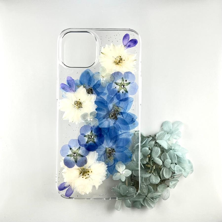 ハンドメイドの 押し花 iPhone ケース NO.695】押し花&レジン ハンドメイドの 押し花 iPhone ケース NO.695】押し花&レジン