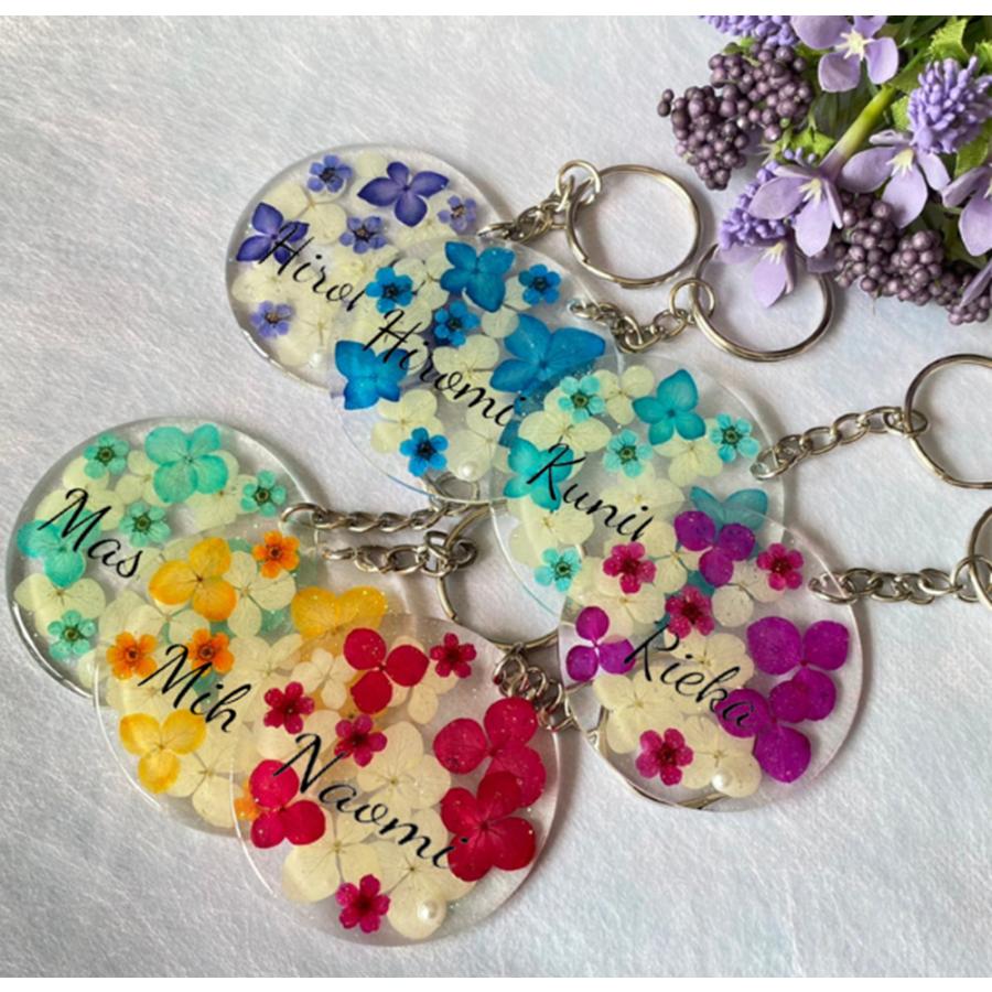 まーおすすめ花柄アクリルキーホルダー お花の色を選べる！ 【フラワーアクリル キーホルダー デザイン：A