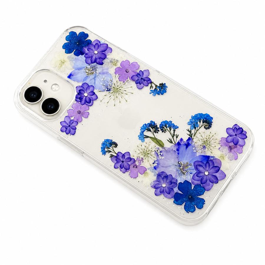ほぼ全機種対応 押し花 スマホケース No.610】ハンドメイドの押し花