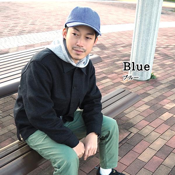 キャップ メンズ デニム 深め インディゴ 黒 紺 ジーンズ カジュアル