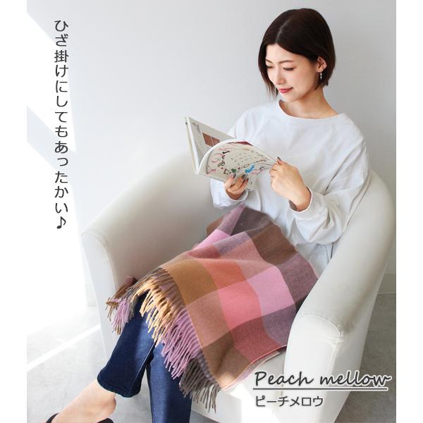 ANAYI アナイ カシミヤブロックチェックストール 大判マフラー 防寒 膝掛け ANAYI（アナイ） ストール マフラー マドラスチェックカシミヤストール