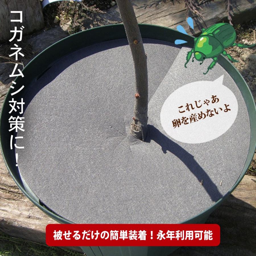 日本に コガネムシの幼虫予 防カバー 10号用 (直径29cm） 100枚セット 雑草・ネキリムシの防止不織布