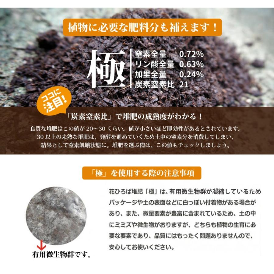 地植えに使う用土 堆肥 「極み」 （14L） 土壌改良材｜hanahirobaonline｜03
