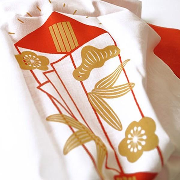 手ぬぐい 日本手ぬぐい 紅白手ぬぐい 熨斗 谷口広樹 京都 加藤萬 : 華
