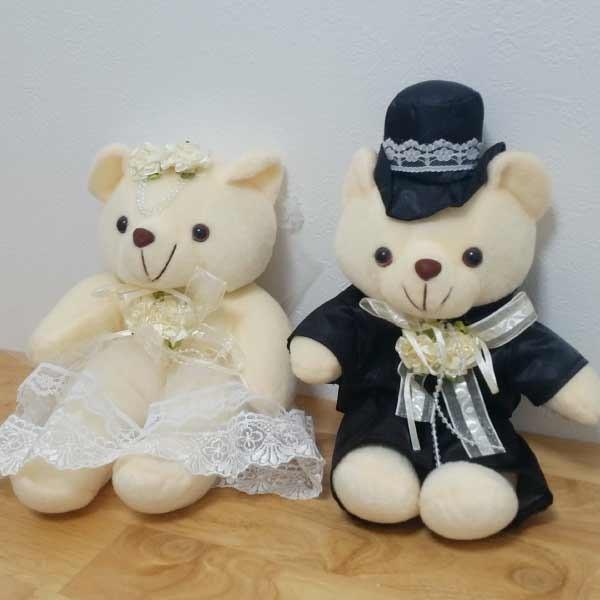 ウェディングベア サイズ ペア 結婚式 結婚祝い 祝電 : フラワー