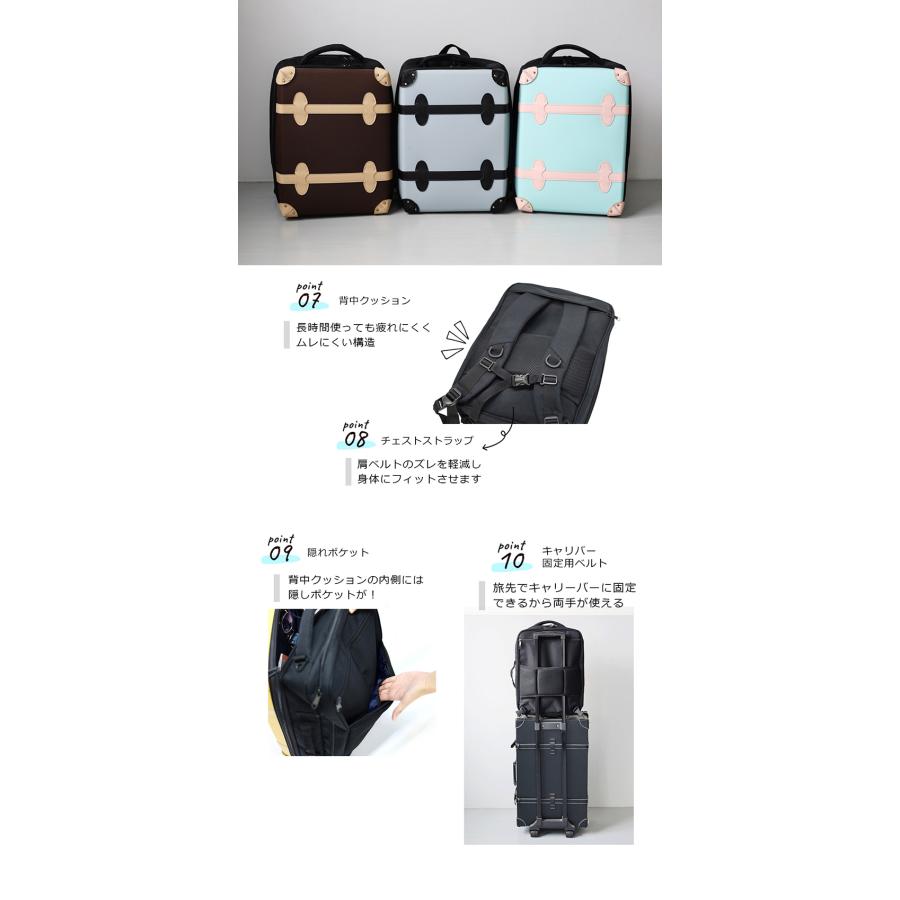 HANAism リュックサック トランクキャリー キャリーオンケース 