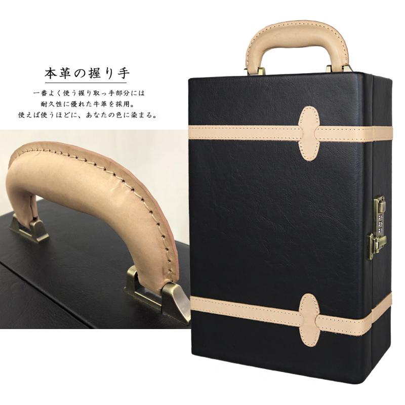 ワインボトルボックス ワイン箱 ボトル2本収納可能 アンティーク 収納