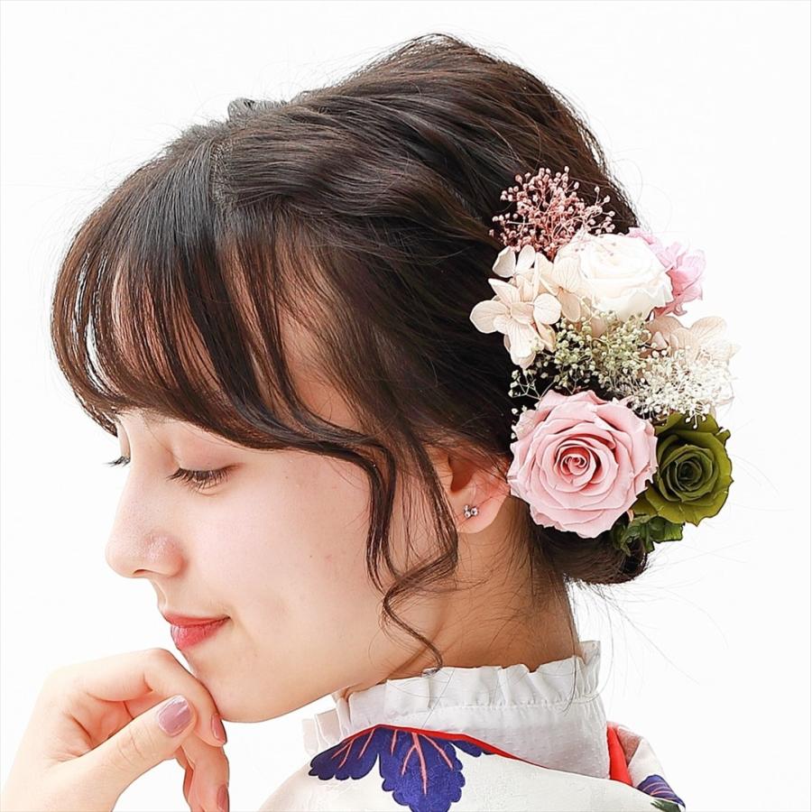 驚きの値段 髪飾り プレミアムローズシリーズ ニュアンス ローズピンク ドライフラワー プリザーブドフラワー 成人式 卒業式 ウェディング お気にいる Zoetalentsolutions Com
