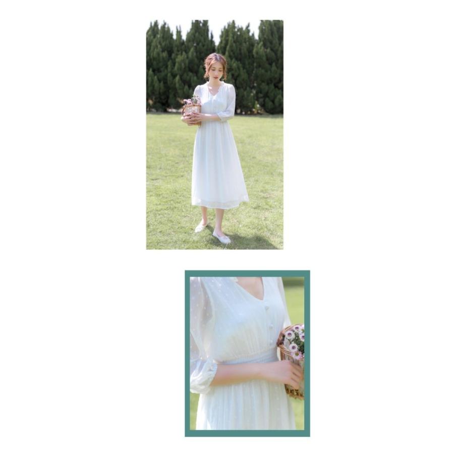 春モデル 腰が細く見えるvネック5分袖スタイル 股間をカバーするワンピースの中のロングスカート女性 139lj0009 華乙ストア 通販 Yahoo ショッピング