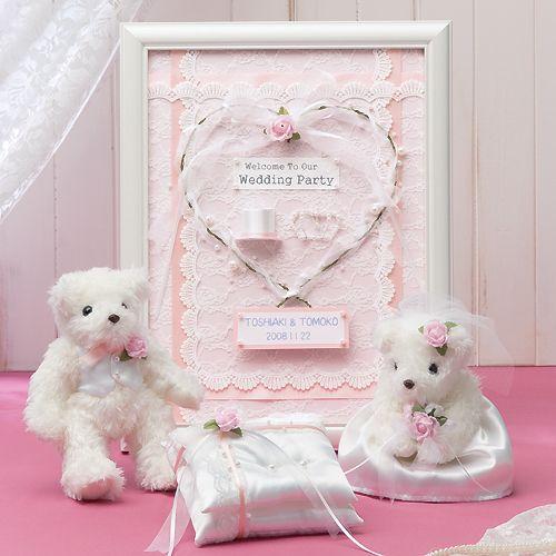 結婚式にお揃い手作りキット 天使のホワイトベア ピンク 冠婚葬祭 宗教用品 リングピロー 額付ウェルカムボードセット Tak Tw1 Rp7 Hw19 ベアとリングピロー ウェルカムボードキット Tak Tw1 Rp7 Hw19 結婚式にお揃い手作りキット 天使のホワイトベア ピンク 店