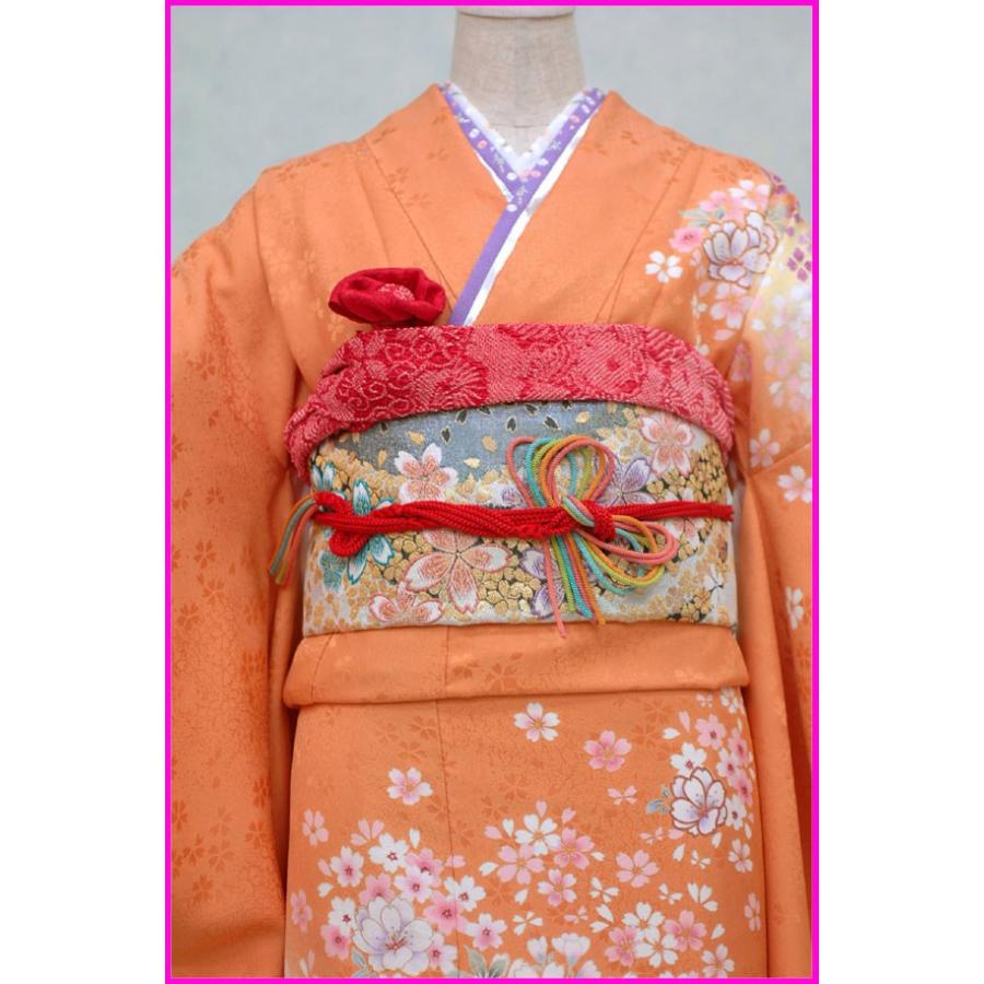 fs156【振袖レンタル】紫ラメ桜とあじさい パープルぼかし