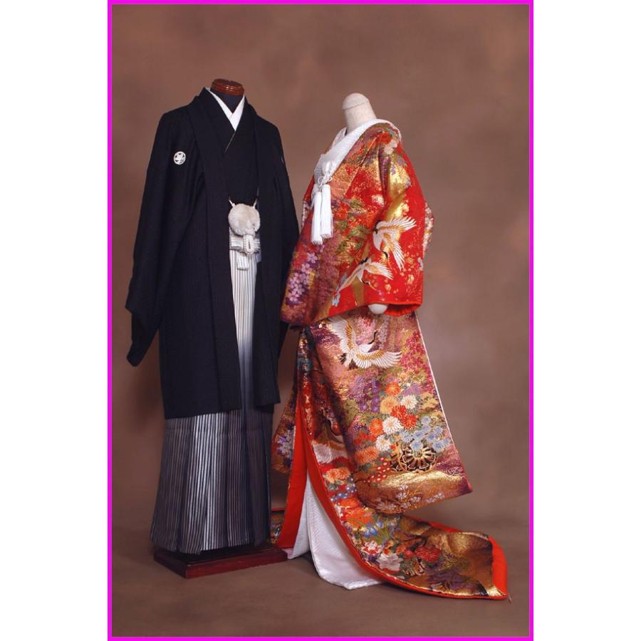 打掛　色打掛　西陣織　正絹　黒地 京都最高級金襴西陣織 色打掛レンタル紋付レンタルフルセット6697 漆織