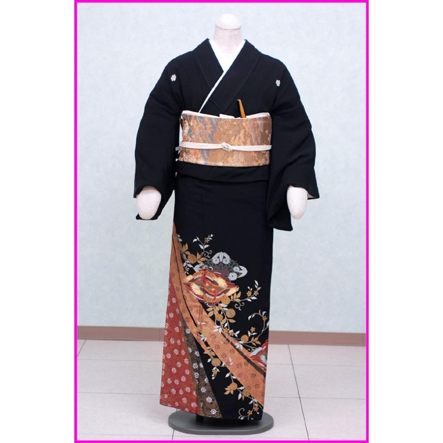 正絹 留袖レンタル8227 のし柄に向い鳳凰 : 着物レンタル京都