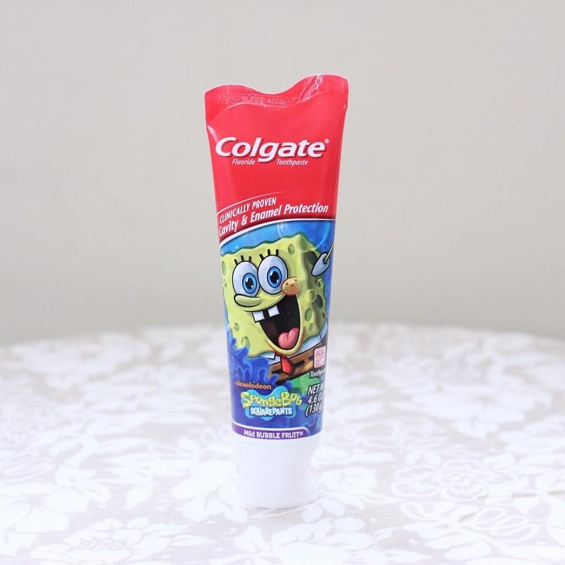 ＜輸入品＞Colgate Kids Fluoride Toothpaste SpongeBob コルゲート キッズ歯磨き粉 スポンジボブ