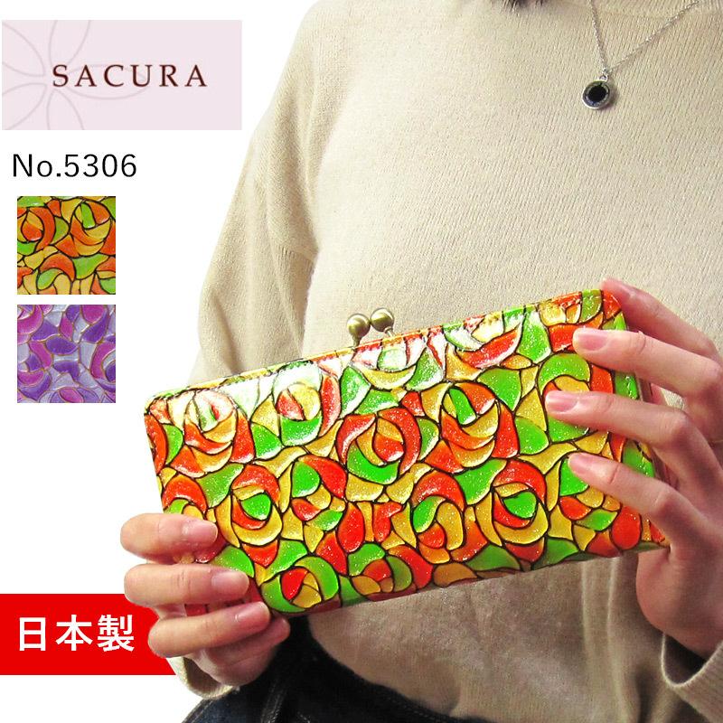 財布 がま口 長財布 レディース SACURA サクラ バラ 花柄 財布 がま口 長財布 レディース SACURA サクラ バラ 花柄