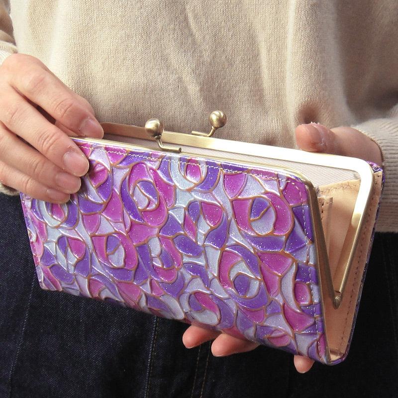 財布 がま口 長財布 レディース SACURA サクラ バラ 花柄 財布 がま口 長財布 レディース SACURA サクラ バラ 花柄