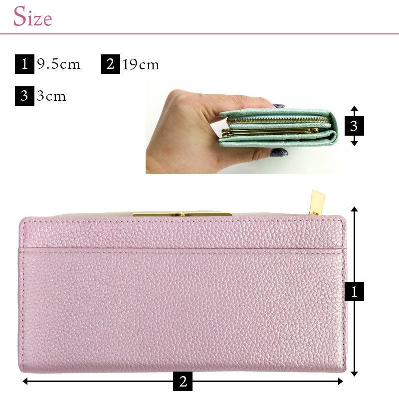 レディース財布 がま口 長財布 本革 シュリンクパール shrink レディース財布 がま口 長財布 本革 シュリンクパール shrink