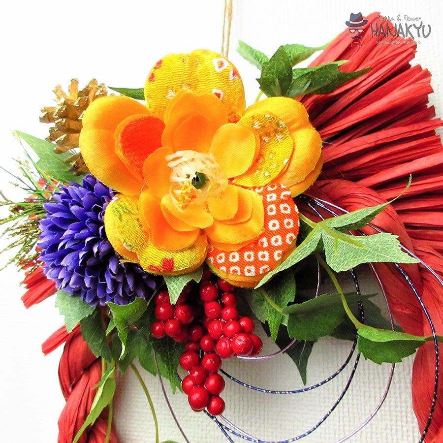 送料無料 正月飾り しめ縄 リース おしゃれ モダン 玄関 手作り 洋風