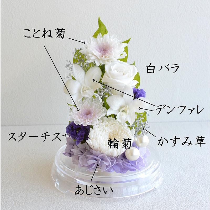 仏花 プリザーブドフラワー ドーム 初盆 彼岸 母の日 水替え不要