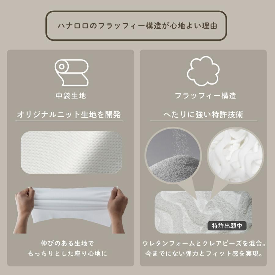 【ハナロロ公式】ビーズソファ バルーンソファ 1P ニットカバーセットの画像
