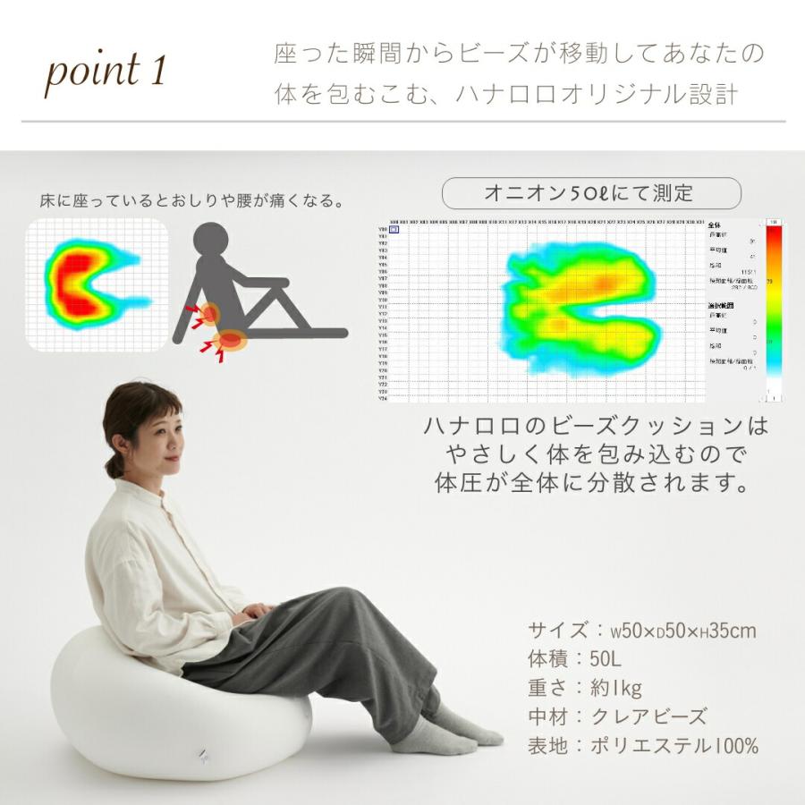 ハナロロ 【ハナロロ公式】ビーズクッション ビーズ直入れオニオン50