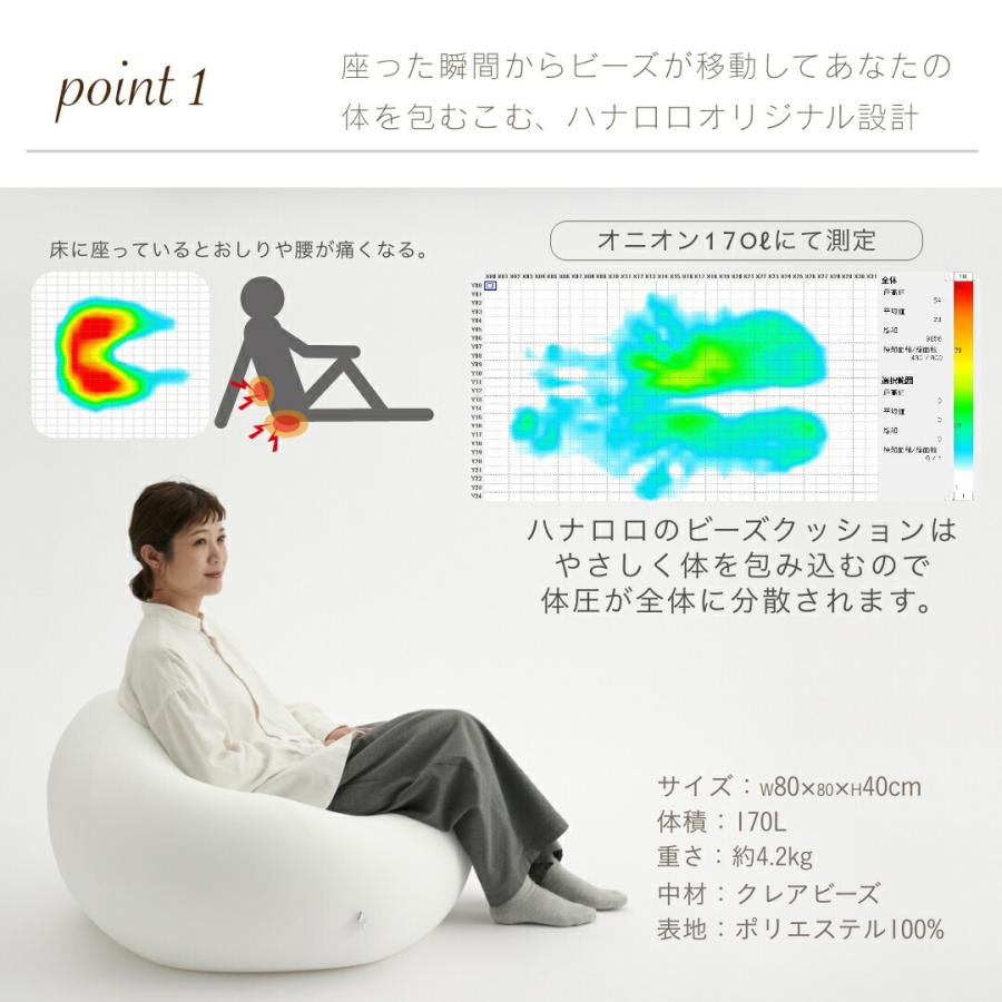 ハナロロ 【ハナロロ公式】ビーズクッション ビーズ直入れ ハナロロ 【ハナロロ公式】ビーズクッション ビーズ直入れ