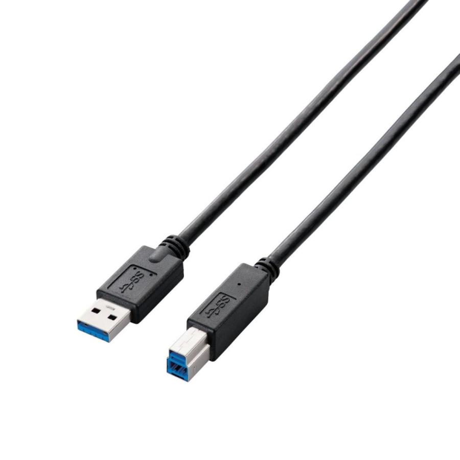 エレコム USBケーブル B USB3.0 (USB A オス to USB B オス) スタンダード 3m ブラック USB3-AB30B|hanamaru-market|03