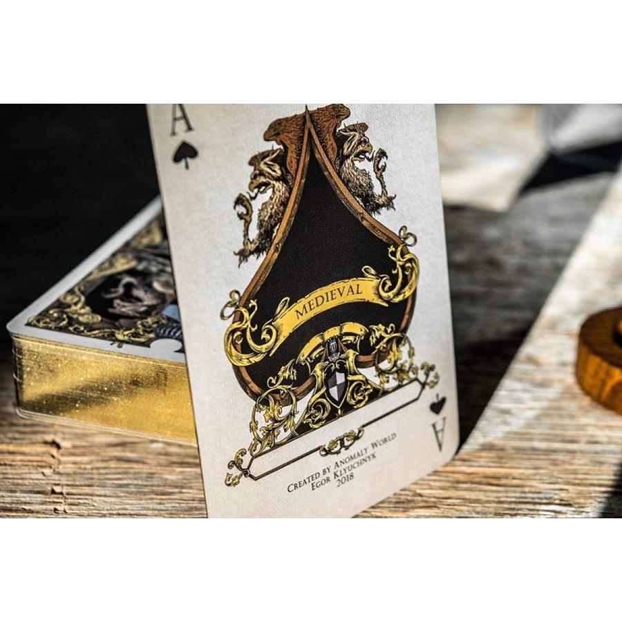 中世トランプカード ユニークなシール付き 手描きイラスト入りカードデッキ クールなポーカーカーカード 黒のトランプ ユニークなイラストデザイ Hanamaru Market 通販 Yahoo ショッピング