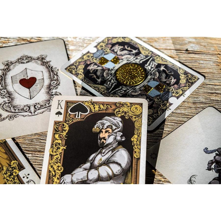 中世トランプカード ユニークなシール付き 手描きイラスト入りカードデッキ クールなポーカーカーカード 黒のトランプ ユニークなイラストデザイ Hanamaru Market 通販 Yahoo ショッピング